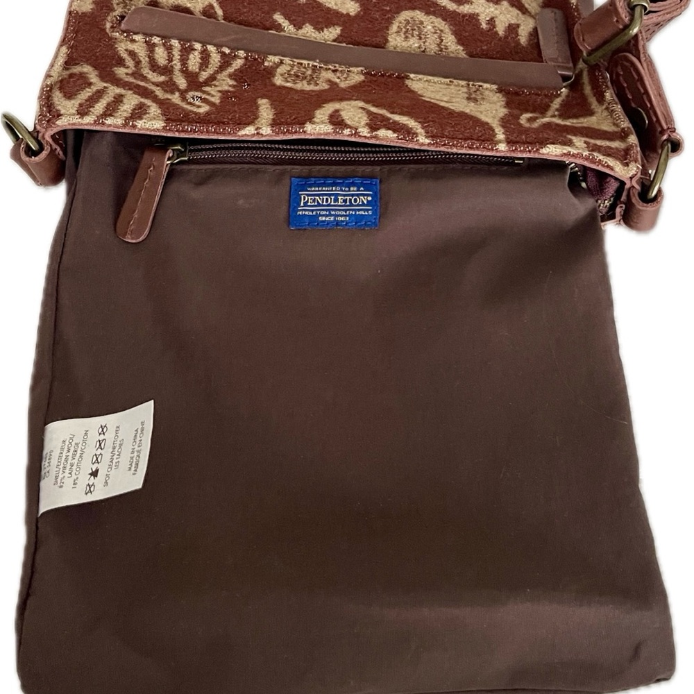 Pendleton Wool Storm Feather Motif Crossbody Hand… - image 7